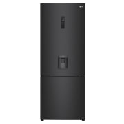 LG Nevera LG Congelador Inferior 461L Negro Mate Disp. agua , GB45WPT